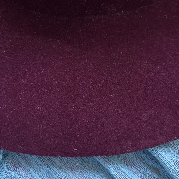 Artesano Plum Wool Hat Panama Fedora Ecuador - Picture 8 of 9